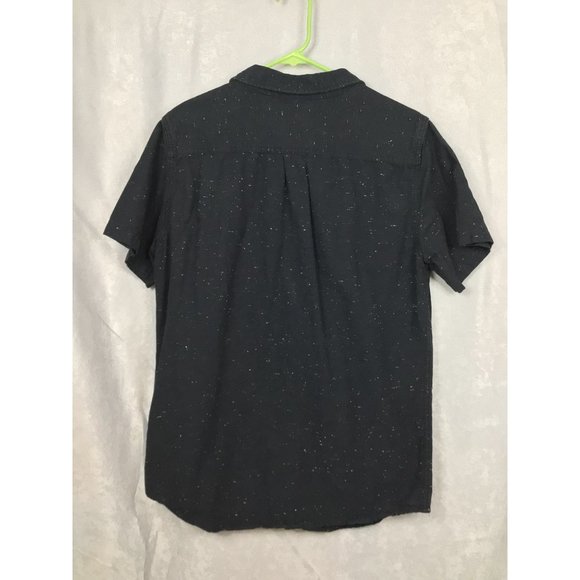 On the Byas Men's Button-Up Short Sleeve Floral Print Pocket Speckle Sz Med - Picture 8 of 8